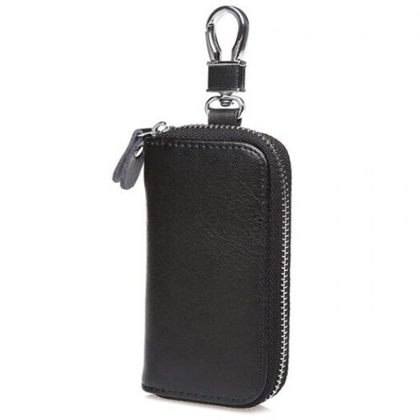 Zxl234 Universal Multifunctional Leather Car Key Cover Zipper Case Coffee
